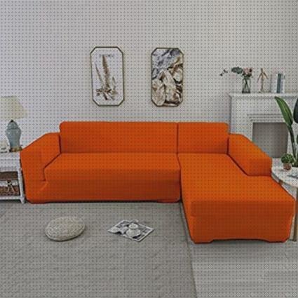 Review de funda sofá chaise longue naranja