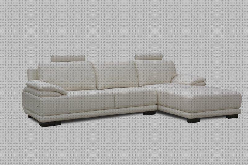 Los mejores 12 Sofás Chaise Longue Blancos Pieles