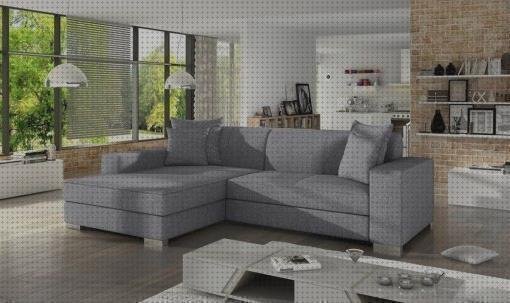 Las mejores marcas de tramas sofás chaise sofá chaise longue tela gris